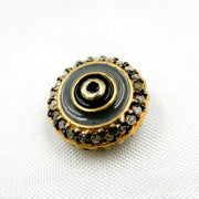 Shop Now Silver Round Enamel Bead with Gemstone